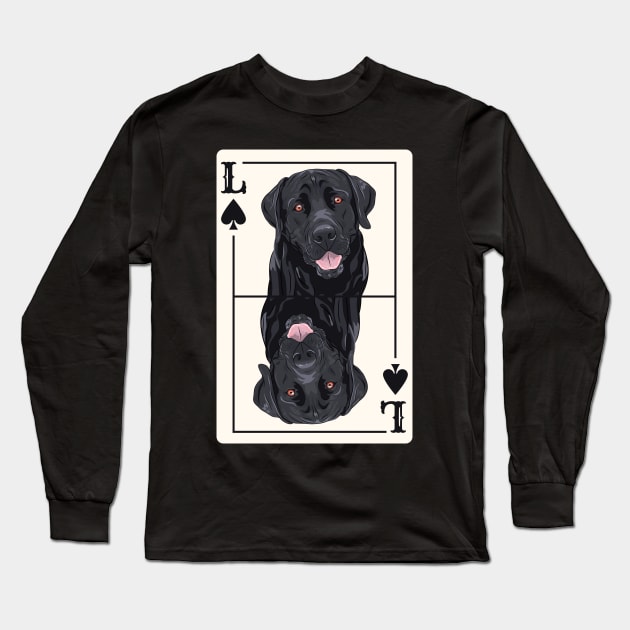 Black Lab Long Sleeve T-Shirt by sqwear